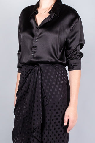 R13 Slim Satin Shirt-Tops-Misch-Boutique-Vancouver-Canada-misch.ca