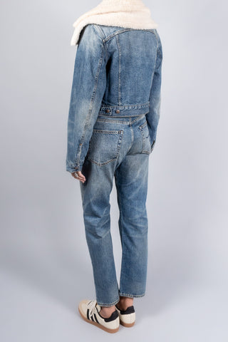 R13 Double Collar Sherpa Trucker Jacket