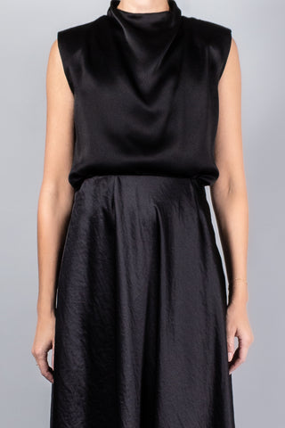 Forte Forte Envers Satin Funnel Neck Top-Tops-Misch-Boutique-Vancouver-Canada-misch.ca