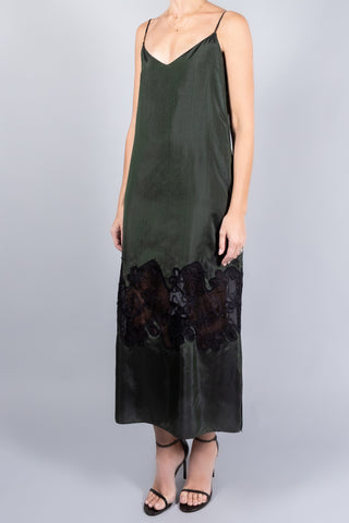 Marina Moscone Long Slip Dress With Lace Inlay-Dresses and Jumpsuits-Misch-Boutique-Vancouver-Canada-misch.ca