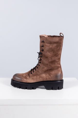 Sartore Wax Chocolate Combat Boot-Footwear-Misch-Boutique-Vancouver-Canada-misch.ca