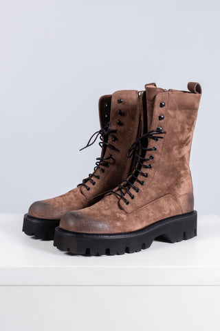 Sartore Wax Chocolate Combat Boot-Footwear-Misch-Boutique-Vancouver-Canada-misch.ca