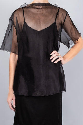 Marina Moscone T-Shirt With Scalloped Edge-Tops-Misch-Boutique-Vancouver-Canada-misch.ca