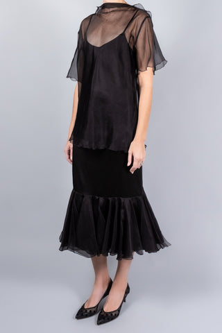 Marina Moscone T-Shirt With Scalloped Edge-Tops-Misch-Boutique-Vancouver-Canada-misch.ca