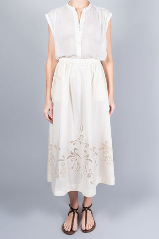 Forte Forte Lunamaris Embroidered Skirt-Skirts-Misch-Boutique-Vancouver-Canada-misch.ca