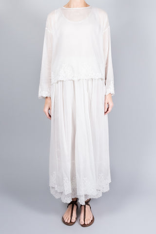 Forte Forte Embroidered Blouse With Scarf-Tops-Misch-Boutique-Vancouver-Canada-misch.ca