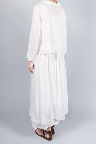 Forte Forte Embroidered Blouse With Scarf-Tops-Misch-Boutique-Vancouver-Canada-misch.ca