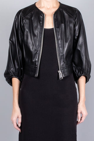 Yigal Azrouel Olive Leather Jacket-Jackets-Misch-Boutique-Vancouver-Canada-misch.ca