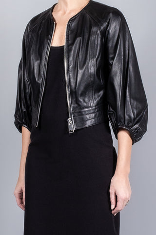 Yigal Azrouel Olive Leather Jacket-Jackets-Misch-Boutique-Vancouver-Canada-misch.ca