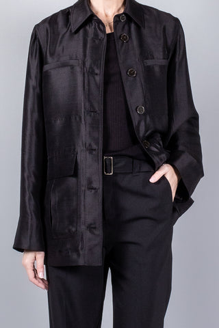 Heirlome Silk Barn Jacket-Jackets and Blazers-Misch-Boutique-Vancouver-Canada-misch.ca