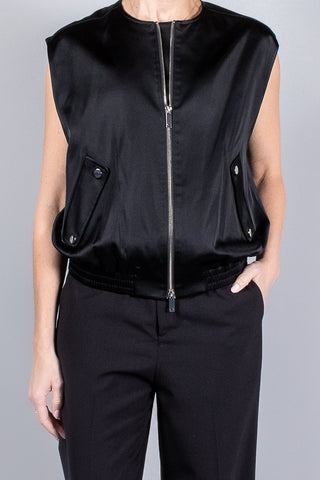 Lisa Yang Bomber Zip Vest-Jackets and Blazers-Misch-Boutique-Vancouver-Canada-misch.ca