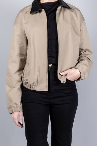 Maria McManus Flight Jacket With Leather Collar-Jackets and Blazers-Misch-Boutique-Vancouver-Canada-misch.ca