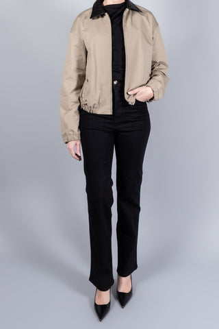 Maria McManus Flight Jacket With Leather Collar-Jackets and Blazers-Misch-Boutique-Vancouver-Canada-misch.ca