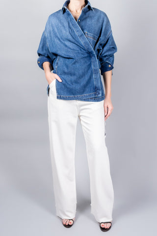 Darkpark Lisa Scarf Adorned Carpenter Denim-Scarves and Gloves-Misch-Boutique-Vancouver-Canada-misch.ca