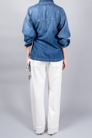 Darkpark Lisa Scarf Adorned Carpenter Denim-Scarves and Gloves-Misch-Boutique-Vancouver-Canada-misch.ca