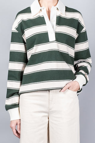 Closed Striped Rugby Shirt-Tops-Misch-Boutique-Vancouver-Canada-misch.ca