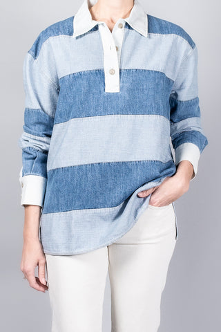 Closed Denim Rugby Shirt-Tops-Misch-Boutique-Vancouver-Canada-misch.ca