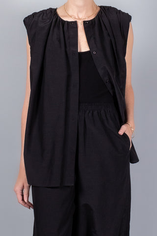Loulou De Saison Anca Gathered Blouse-Tops-Misch-Boutique-Vancouver-Canada-misch.ca
