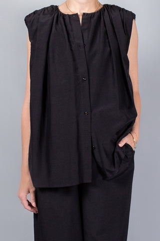 Loulou De Saison Anca Gathered Blouse-Tops-Misch-Boutique-Vancouver-Canada-misch.ca