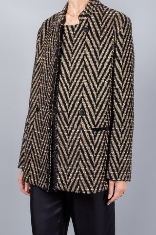 Forte Forte Chevron Jacquard Oversized Jacket