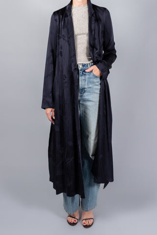Forte Forte The Lotus Jacquard Crossover Dress/ Duster Coat