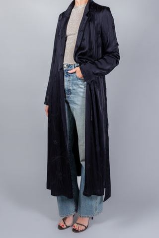Forte Forte The Lotus Jacquard Crossover Dress/ Duster Coat