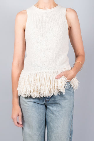 Apiece Apart Maeve Knit Fringe Tank-Tops-Misch-Boutique-Vancouver-Canada-misch.ca
