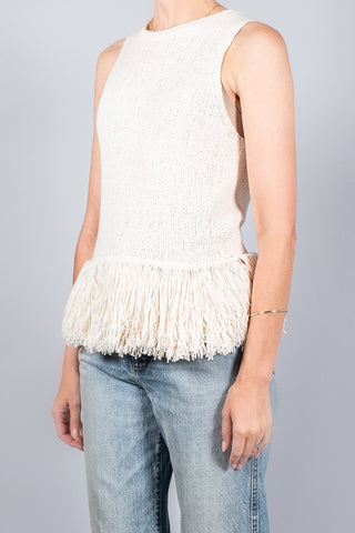 Apiece Apart Maeve Knit Fringe Tank-Tops-Misch-Boutique-Vancouver-Canada-misch.ca