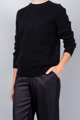 Loulou De Saison Otis Contrast Collar Sweater-Knitwear-Misch-Boutique-Vancouver-Canada-misch.ca