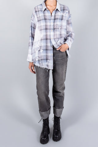 R13 Shredded Seam Drop Neck Shirt-Tops-Misch-Boutique-Vancouver-Canada-misch.ca