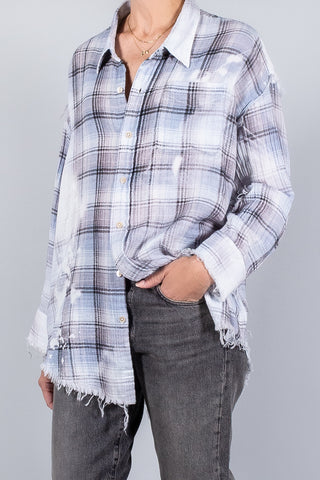 R13 Shredded Seam Drop Neck Shirt-Tops-Misch-Boutique-Vancouver-Canada-misch.ca