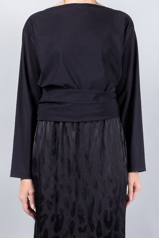 REYÈM Draped Long Sleeve Top-Tops-Misch-Boutique-Vancouver-Canada-misch.ca