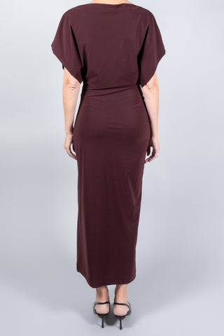 REYÈM Draped Midi Dress-Dresses and Jumpsuits-Misch-Boutique-Vancouver-Canada-misch.ca