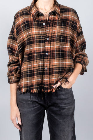 R13 Drop Neck Cropped Shirt-Tops-Misch-Boutique-Vancouver-Canada-misch.ca