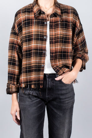 R13 Drop Neck Cropped Shirt-Tops-Misch-Boutique-Vancouver-Canada-misch.ca