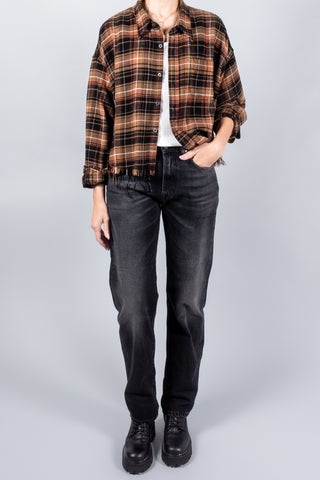 R13 Drop Neck Cropped Shirt-Tops-Misch-Boutique-Vancouver-Canada-misch.ca