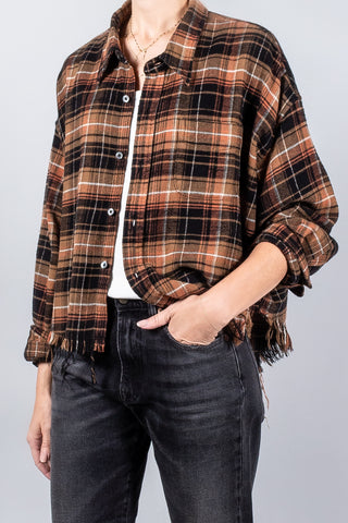 R13 Drop Neck Cropped Shirt-Tops-Misch-Boutique-Vancouver-Canada-misch.ca