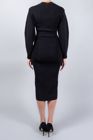 Loulou De Saison Elena High-Neck Bodycon Dress-Dresses and Jumpsuits-Misch-Boutique-Vancouver-Canada-misch.ca