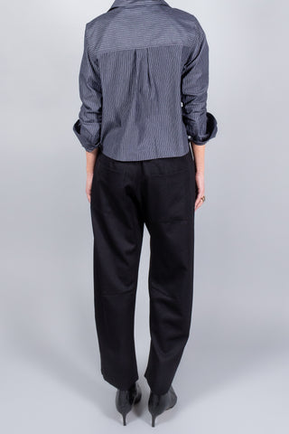 Closed Cropped Classic Shirt-Tops-Misch-Boutique-Vancouver-Canada-misch.ca