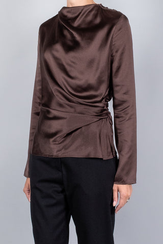 Loulou De Saison Anya Draped Long Sleeve Top