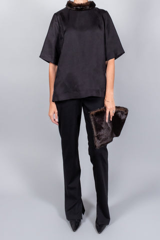 Loulou De Saison Dana Top With Faux Fur