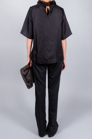 Loulou De Saison Dana Top With Faux Fur