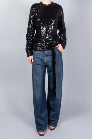 Darkpark Lisa Denim With Detachable Hand Woven Wool Chain