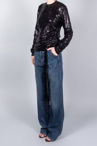 Darkpark Lisa Denim With Detachable Hand Woven Wool Chain