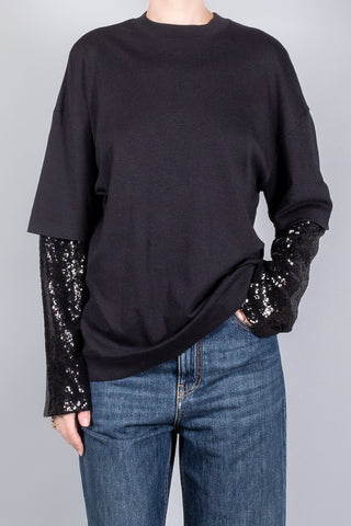 Darkpark Troy Double Sleeve Paillettes Tee-Tops-Misch-Boutique-Vancouver-Canada-misch.ca