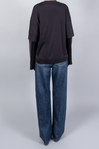 Darkpark Troy Double Sleeve Paillettes Tee-Tops-Misch-Boutique-Vancouver-Canada-misch.ca