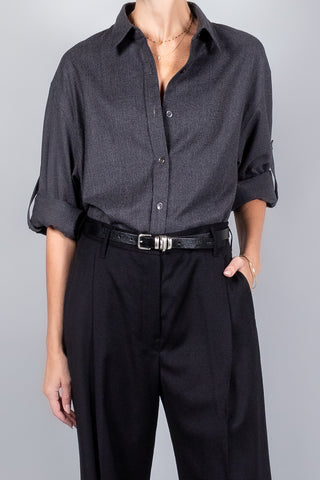 Maria McManus Button Sleeve Crop Shirt