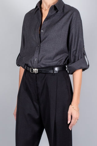 Maria McManus Button Sleeve Crop Shirt