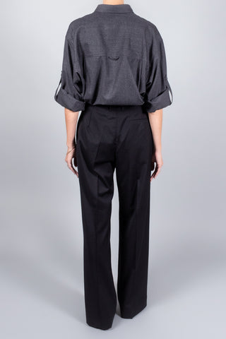 Maria McManus Button Sleeve Crop Shirt
