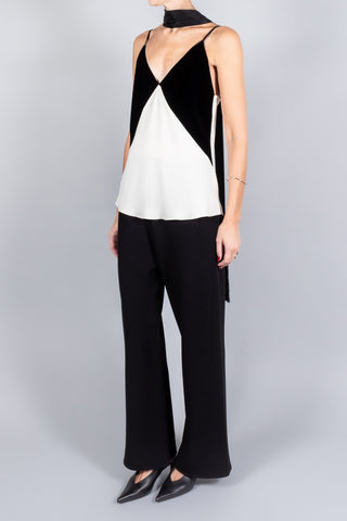 Forte Forte Block Colour Velvet and Envers Satin Slip Top-Tops-Misch-Boutique-Vancouver-Canada-misch.ca